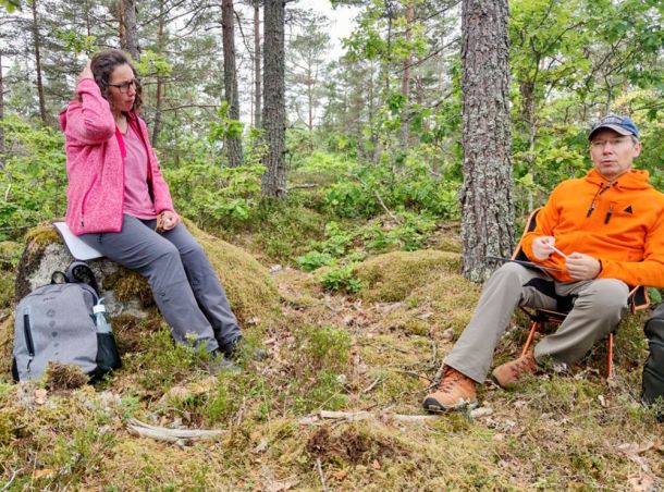 ein persönliches Coaching draußen im Wald